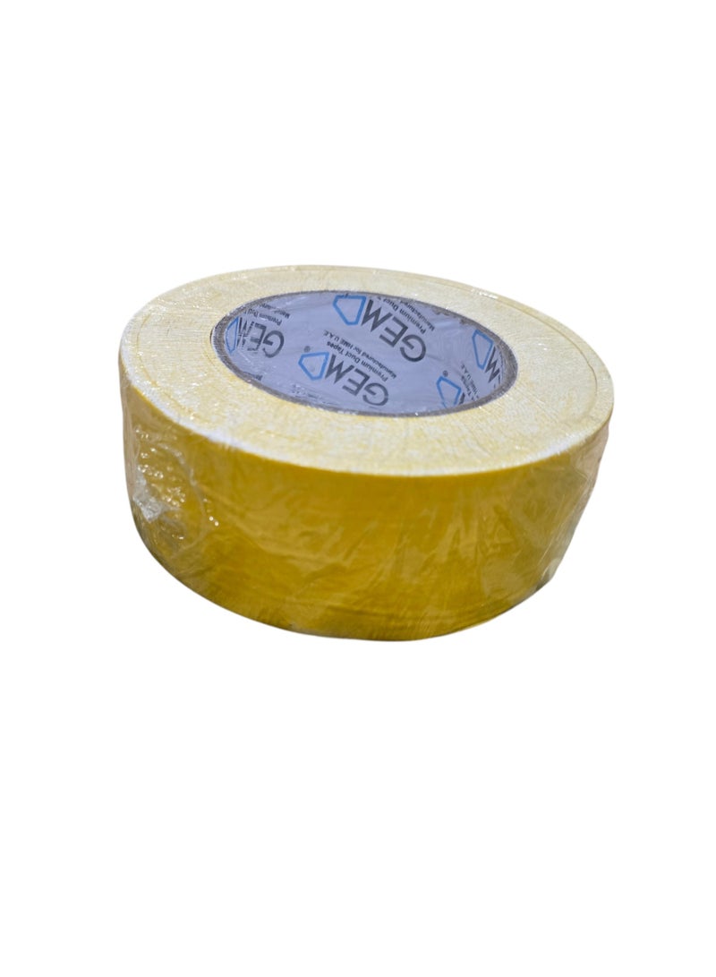 جم شريط جيم لاصق مزدوج الوجهين للسجاد 50 مم × 25 م – درجة احترافية، لاصق مطاطي، استخدام شاق، بدون بقايا، أصفر - Image 5