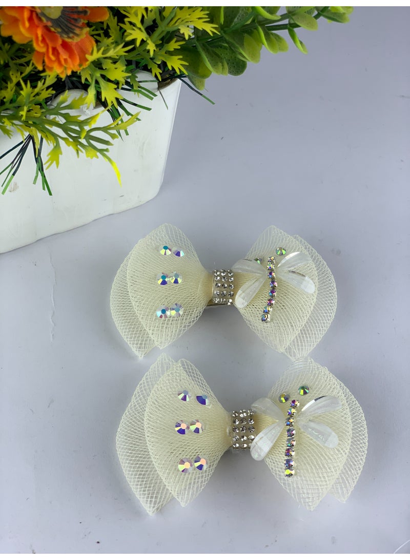 Girls Hair Clips Set (Bows & Butterflies) – 4 Pieces, Elegant Design & High Quality - Image 5