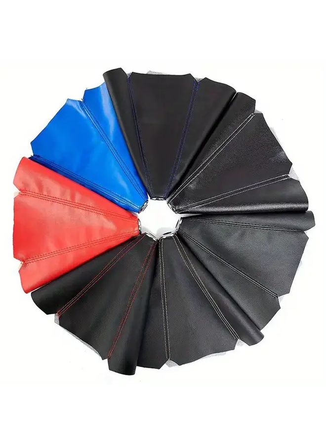 Black With Blue Line PU Leather Car Gear Shift Knob Cover Waterproof Scratch Resistant Manual Transmission for Trucks SUVs - Image 3