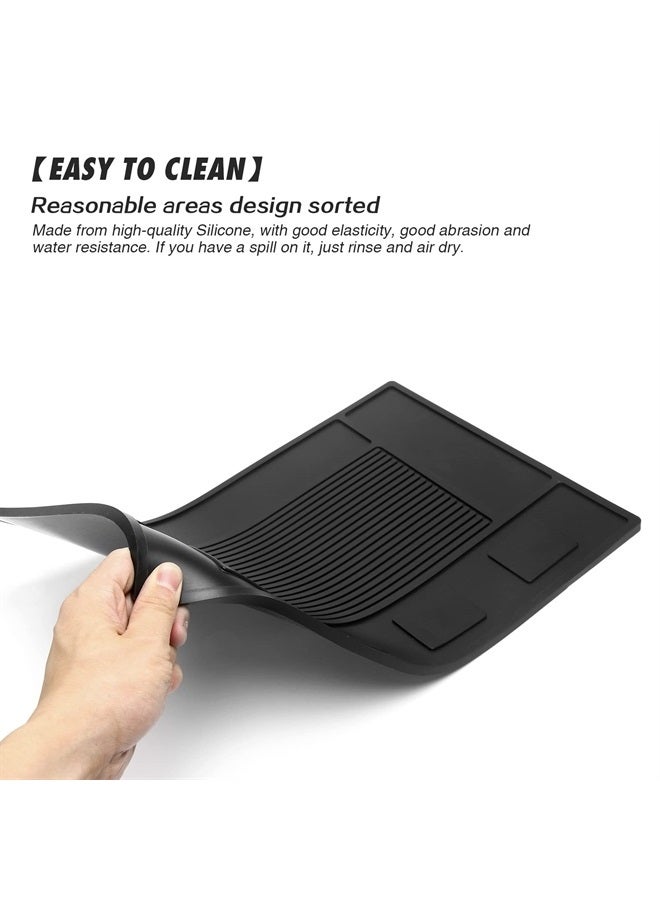 MoyRetty Magnetic Barber Organizer Mat for Clippers - Professional Anti-Slip Heat Resistant Silicone Pad with Salon Station Accessories for Hair Stylist Clippers Supplies (Black) - Image 2