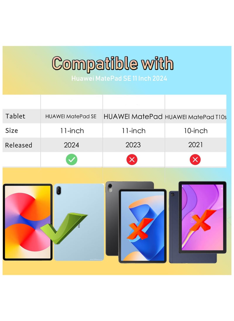 Generic - Kids Case For Huawei MatePad SE 11-Inch (2024) EVA Foam Lightweight Shockproof Duarable Tablet Cover with Handle Stand Case For Children Firendly (Blue) - Image 1