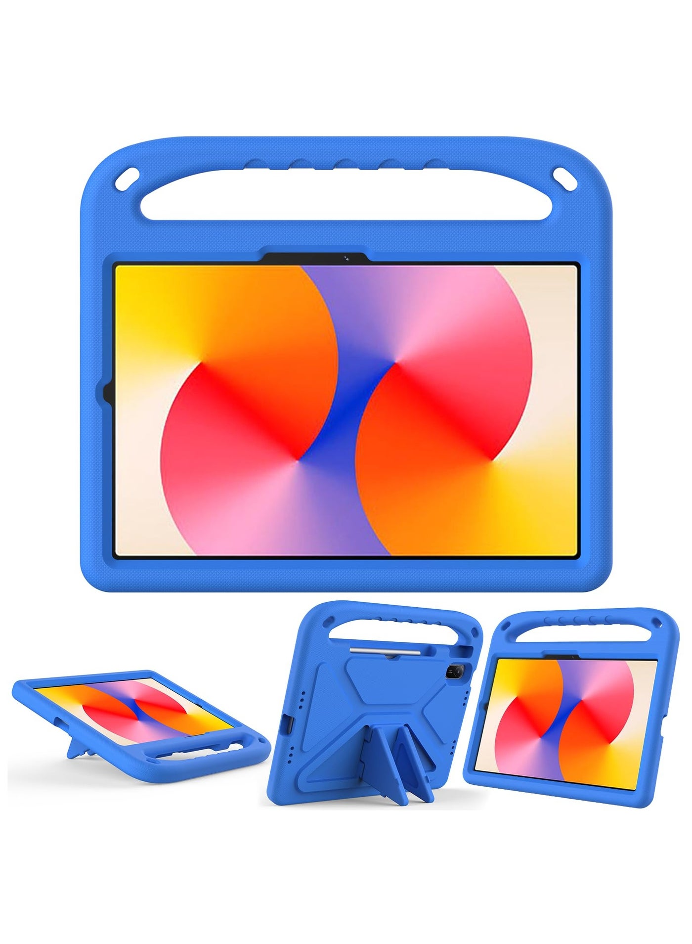 Kids Case For Huawei MatePad SE 11-Inch (2024) EVA Foam Lightweight Shockproof Duarable Tablet Cover with Handle Stand Case For Children Firendly (Blue)