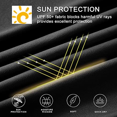 Willit هودي حماية من الشمس للنساء UPF 50+ من ويليت قميص طويل الأكمام للتنزه والصيد في الهواء الطلق هودي خفيف الوزن باللون الأسود S - Image 3