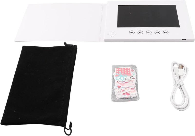 Electronic Video Greeting Card with 285x210x10mm LCD Color Screen, 128MB Memory - 720P HD Playback, Built - in Speaker, Ideal for Personal and Business Use (7inch) - Image 1