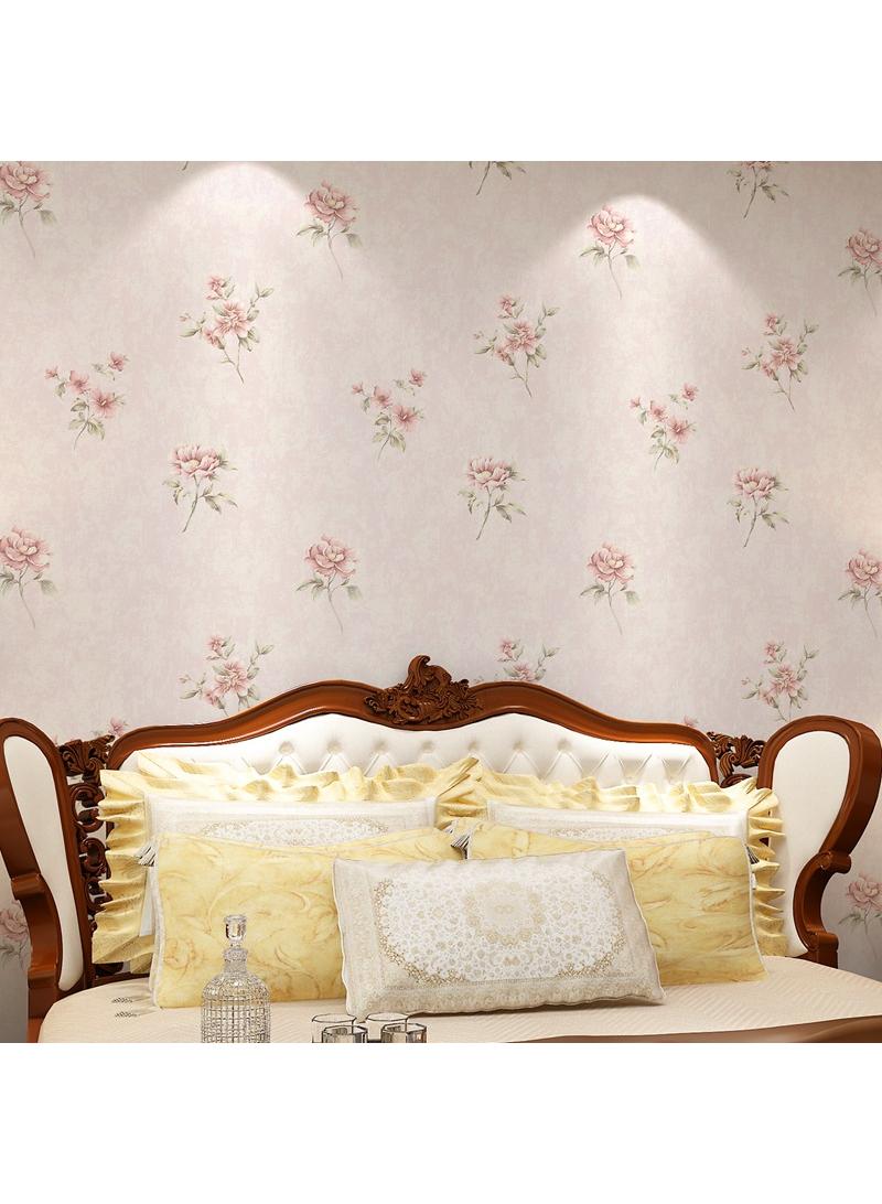 الأزرق جي دبليو خلفيات الزهور الريفية 3D بسيطة تنطبق على غرف النوم وغرف المعيشة والفنادق وصالونات التجميل وردة دافئة الجميلة قمع خلفيات - Image 1