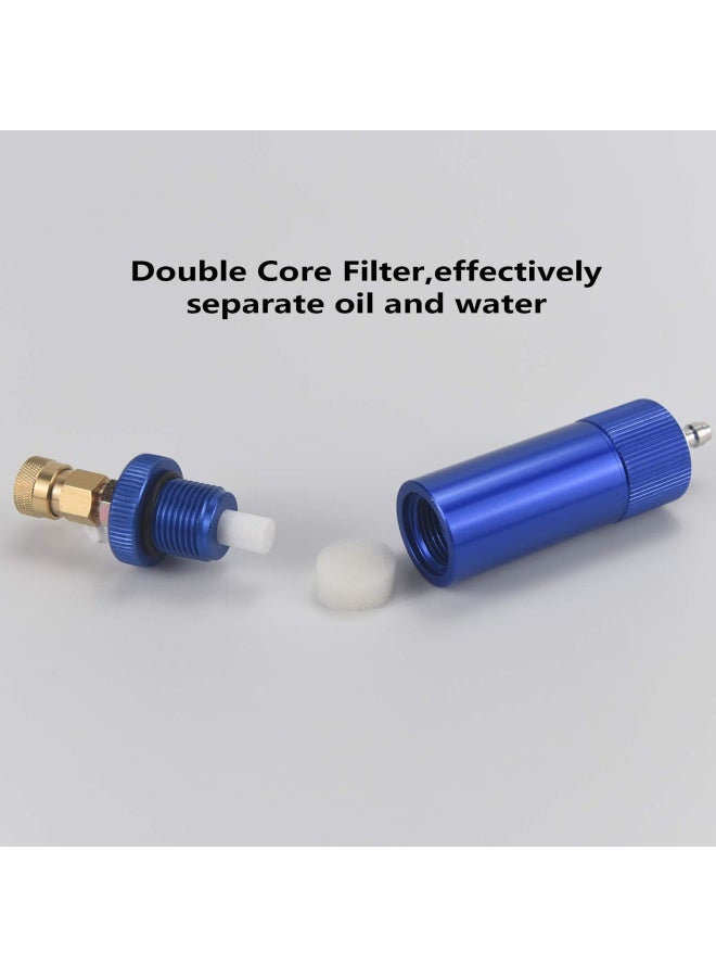 VerRich PCP Hand Pump Air Filter WaterOil Separator with Female and Male Quick Connect for High Pressure Air Compressor Pump 30MpaBlue - Image 3