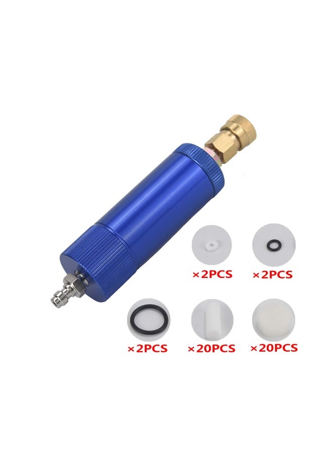 VerRich PCP Hand Pump Air Filter WaterOil Separator with Female and Male Quick Connect for High Pressure Air Compressor Pump 30MpaBlue - Image 2