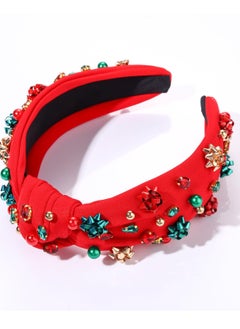 NVENF Jeweled Plaid Headband with Embellished Crystals and Pearls - Knotted Wide Top Knot Hair Accessory for Women, Holiday Outfits & Gifts - pzsku/Z914457EA6336C9C61987Z/45/_/1731587633/6a30f8b5-1861-47e6-b445-a637c12adf2e