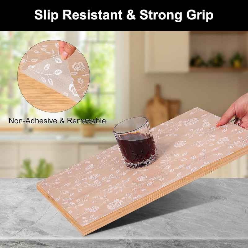 Porslin Kitchen Rack Sheets, Cupboard Liners, Drawer Mats, Wardrobe Shelf Covers - 45cm x 5m, Anti-Slip, Waterproof, Washable, BPA-Free, Durable, Reusable, Transparent, Food Grade - Image 2