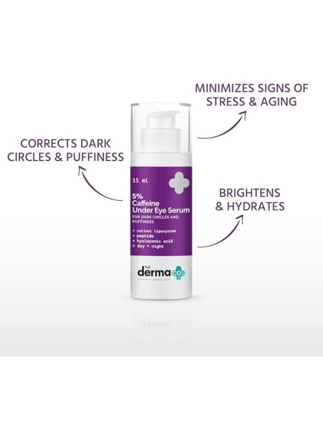 THE derma Co 5% Caffeine Under Eye Serum for Dark Circles & Puffiness - Image 3