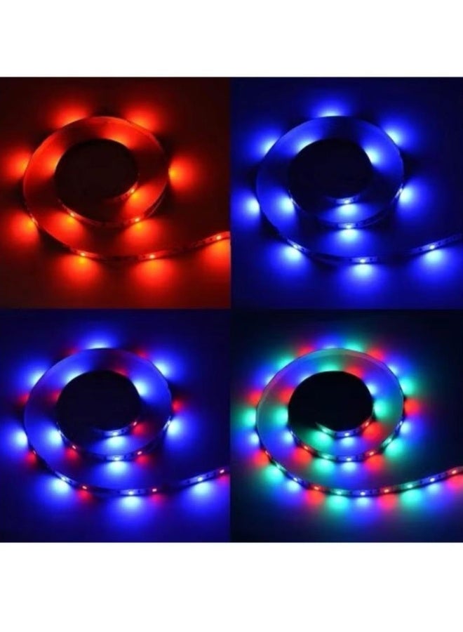 BKMax 5 Meter Led Waterproof Strip Light,LED Strip Lights for bedroom - Multicolor with Remote, USB Powered, Waterproof, Perfect LED lights for Bedroom, TV, Desktop PC, Fish Tank Decoration. Wall Strip Lights - Image 4