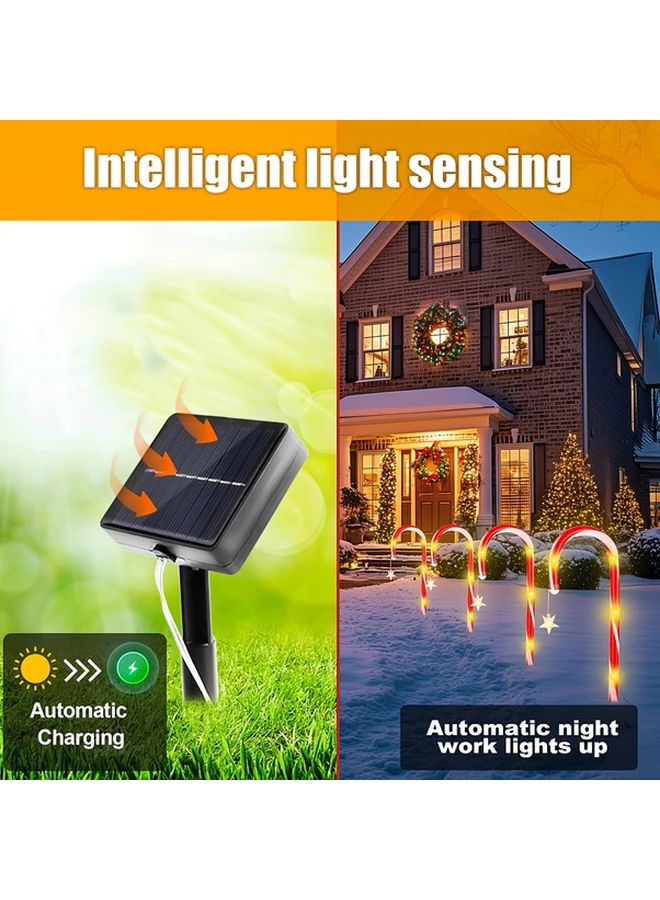 4 In 1 Solar Candy Cane Lights Outdoor Garden Decoration 8 Modes Weather Resistant - Image 5