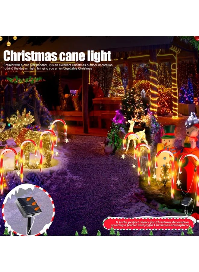 4 In 1 Solar Candy Cane Lights Outdoor Garden Decoration 8 Modes Weather Resistant - Image 3