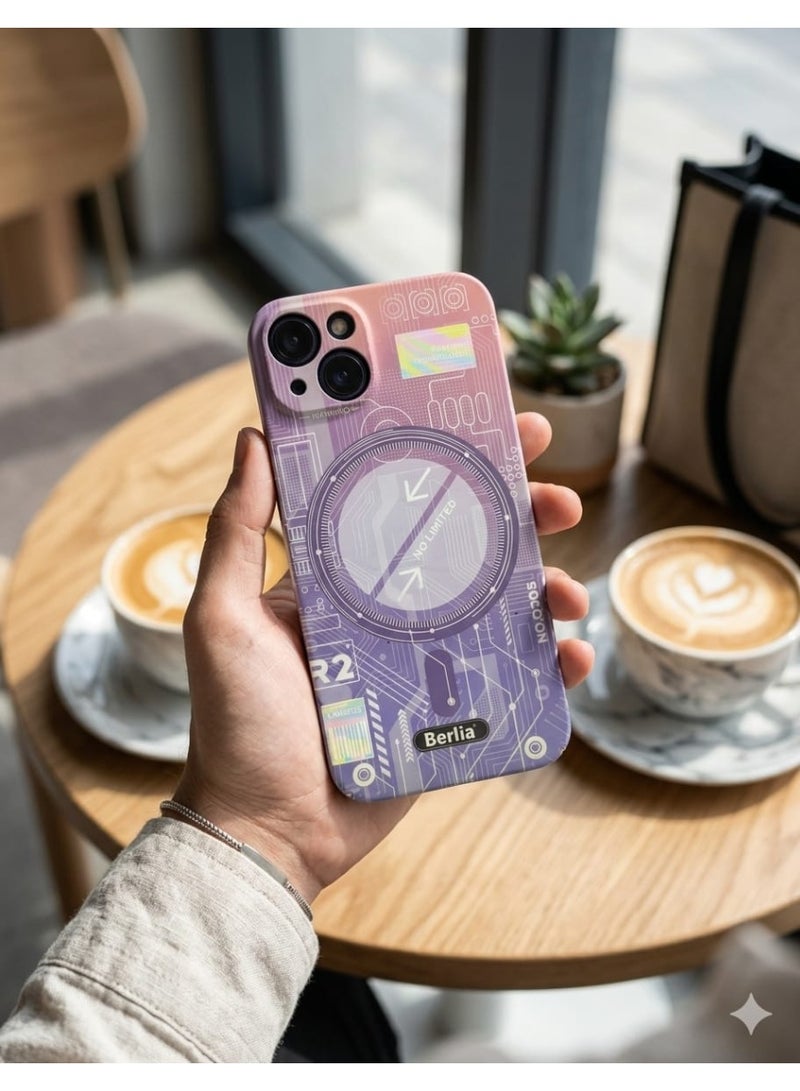 Berlia Digital-Art Printed Back Cover for iPhone 13 – Multicolor - Image 3