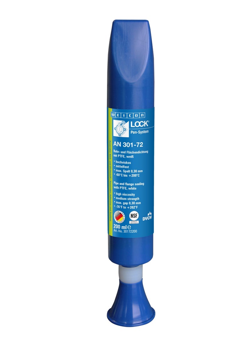 Weicon Weiconlock AN 301 -72 | 200 ml. | Pipe and Flange Sealing | Special Adhesive Heat | Heatproof.  - Image 1