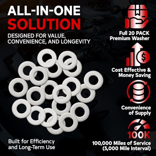VOTEX - Made in USA - M12 12MM Oil Drain Plug Crush Washer Gasket Seal Ring for Infiniti, Lexus, Nissan, Toyota and More - 20 Pack - 90430-12031,11026-01M02,11026-JA00A,35178-30010,ACWM12-5 - Image 5