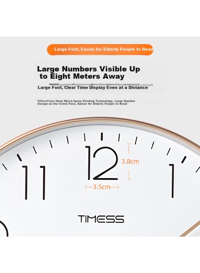 Timess Automatic Time Calibration Radio Controlled Wall Clock Living Room Clock Household Temperature And Humidity Classroom Clock 36Cm - Image 4