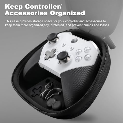 BSUZUN Complete Component Pack for Xbox Elite Controller Series 2 - Accessories Include Carrying Case, Charging Dock, 4 Thumbsticks, 4 Paddles, 1 D-pad, Charging Cable, and Adjustment Tool(Silver) - Image 2