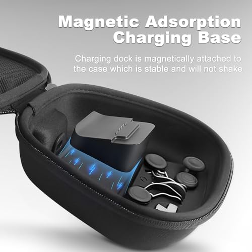 BSUZUN Complete Component Pack for Xbox Elite Controller Series 2 - Accessories Include Carrying Case, Charging Dock, 4 Thumbsticks, 4 Paddles, 1 D-pad, Charging Cable, and Adjustment Tool(Silver) - Image 4