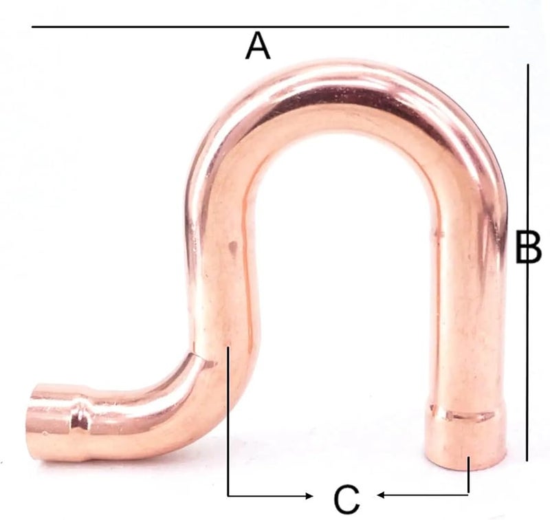 Copper End Feed P Trap Adapter 28mm x 1.0mm for AC Refrigeration Water Heater - Image 3
