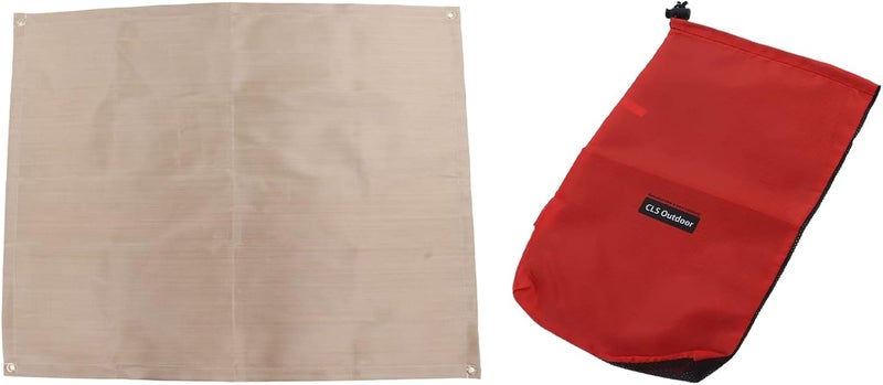HEEPDD Fireproof Mat, Fiberglass High Temperature Fire Pit Mat 100x80cm for BBQ Cooking Camping (Medium: Approx. 17.6x16.2x10cm / 6.93x6.38x3.94in) - Image 1