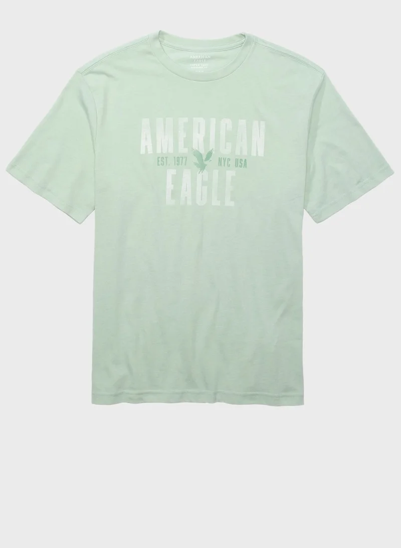امريكان ايجل Logo Graphic Crew Neck T-Shirt