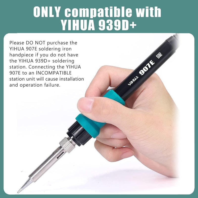 YIHUA 907E Green Grip Replacement Soldering Iron Handle for YIHUA 939D Soldering StationGreen - Image 3