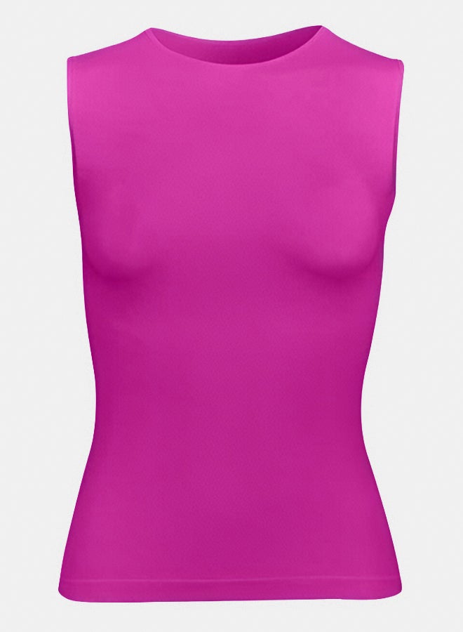 Silvy Lycra Bianca Top Sleeveless Round Neck For Women - Image 1