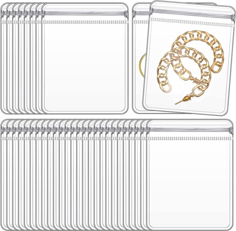 GSXRB Small PVC Jewelry Bags Pouch Packaging for Rings Earrings 100PCS 236 315IN