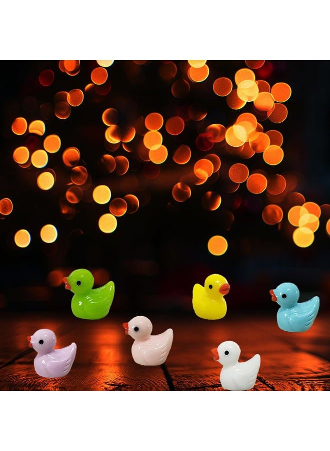 Kuanfine 60 Pcs Tiny Duck Figures Mini Resin Duck Miniature Bead Slime Charms for Dollhouse Garden Landscape Aquarium Decoration(Yellow) - Image 4