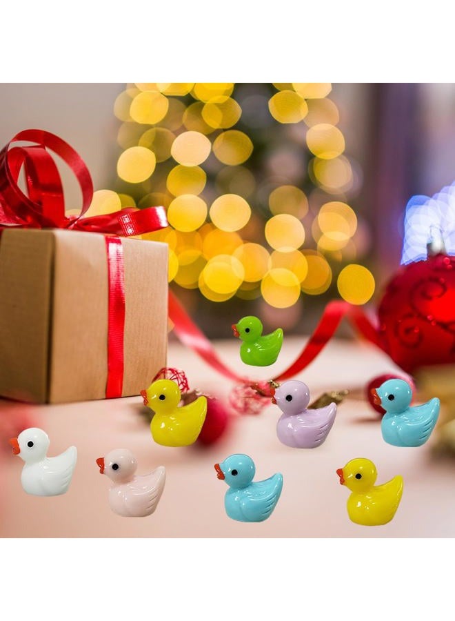 Kuanfine 60 Pcs Tiny Duck Figures Mini Resin Duck Miniature Bead Slime Charms for Dollhouse Garden Landscape Aquarium Decoration(Yellow) - Image 3