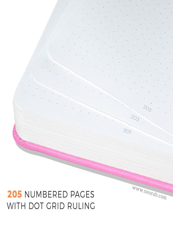 NEORAH - A5 Dot Grid PROFESSIONAL Journal -135 Gsm-(210x148 mm)-Hardcover Dotted Noteook-|Back Pocket|3 Silk Book Mark |208 Pages- Completely HANDMADE for journaling,writing,Note Taking - LAVENDER - Image 5