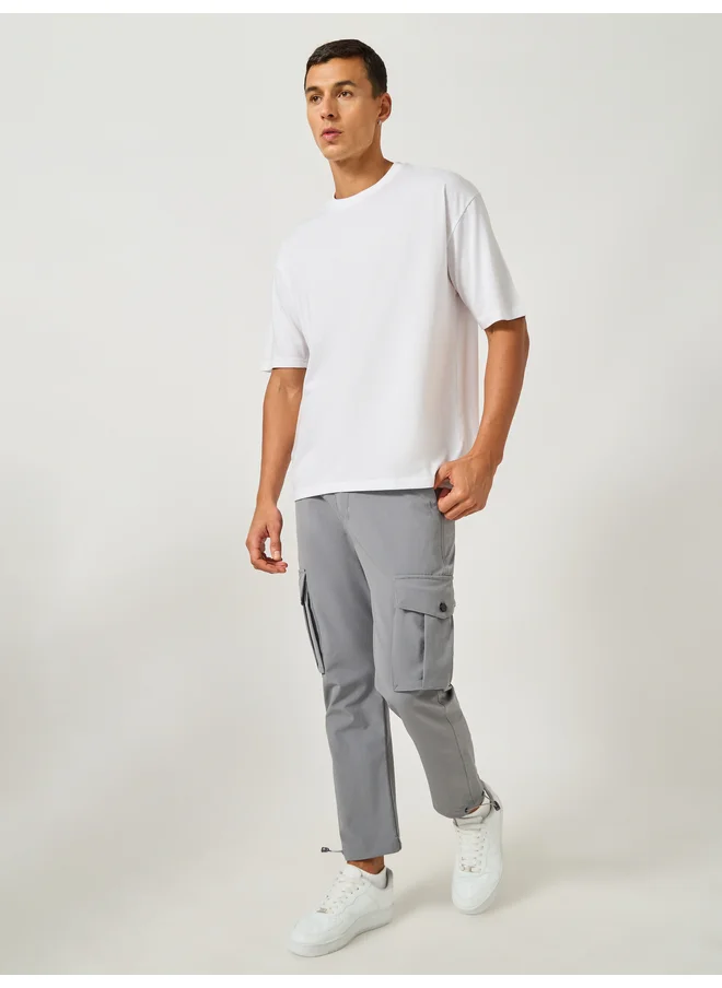 ستايلي Styli Minimal Slogan Print Oversized T-Shirt
