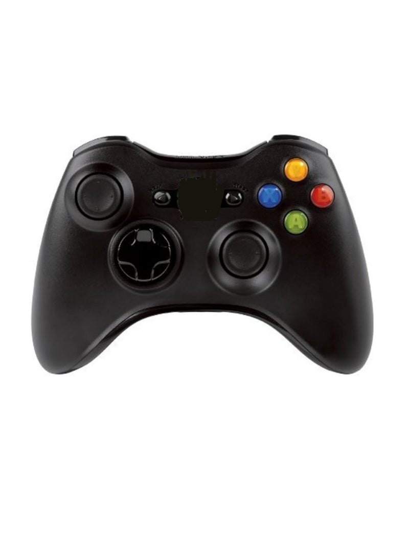 Ergonomic Compact Gaming Controller with Vibration | Compatible with 360 & PC | Black  - Image 1