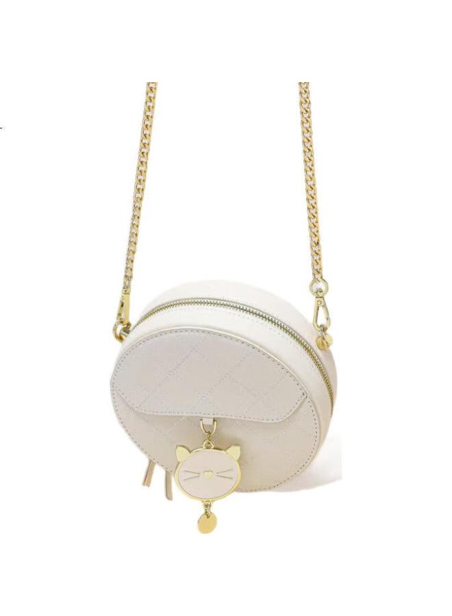 Viney Leather Handbag, Women'S Bag, Niche Crossbody Phone Bag, Shoulder Small Round Bag, Birthday Gift For Girlfriend, Qixi Festival Gift - Image 3