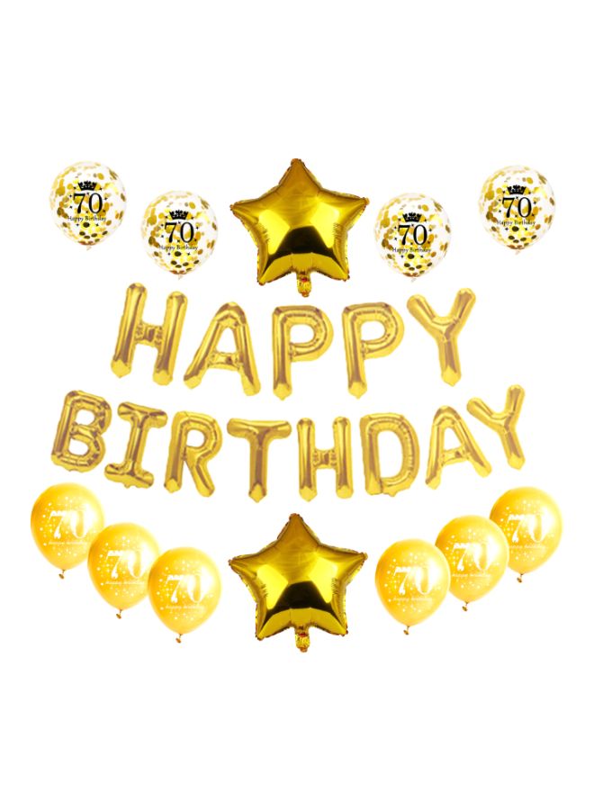 NIBEMINENT Happy Birthday Aluminum Foil Balloon Set - Image 1