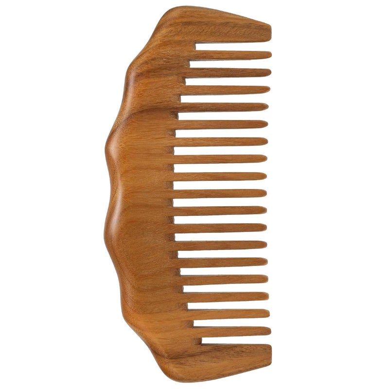 Wooden Comb for Women Hair Growth Labor Comb Wide Tooth for Curls Sandalwood