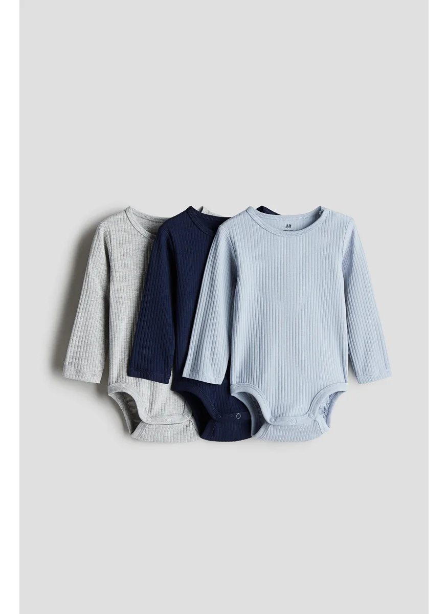 H&M 3-Pack Ribbed Bodysuits