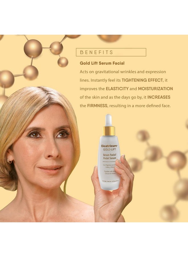 CICATRICURE Icatricure Gold Lift Facial Serum With Lifting Effect For Face Neck & Chest Anti Aging Skin Care Hydrating Firming & Tightening Smoothes Facial Lines 0.9 Oz  - Image 5