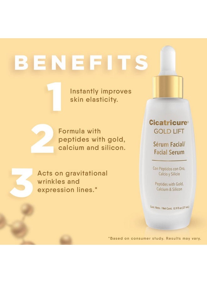 CICATRICURE Icatricure Gold Lift Facial Serum With Lifting Effect For Face Neck & Chest Anti Aging Skin Care Hydrating Firming & Tightening Smoothes Facial Lines 0.9 Oz  - Image 4
