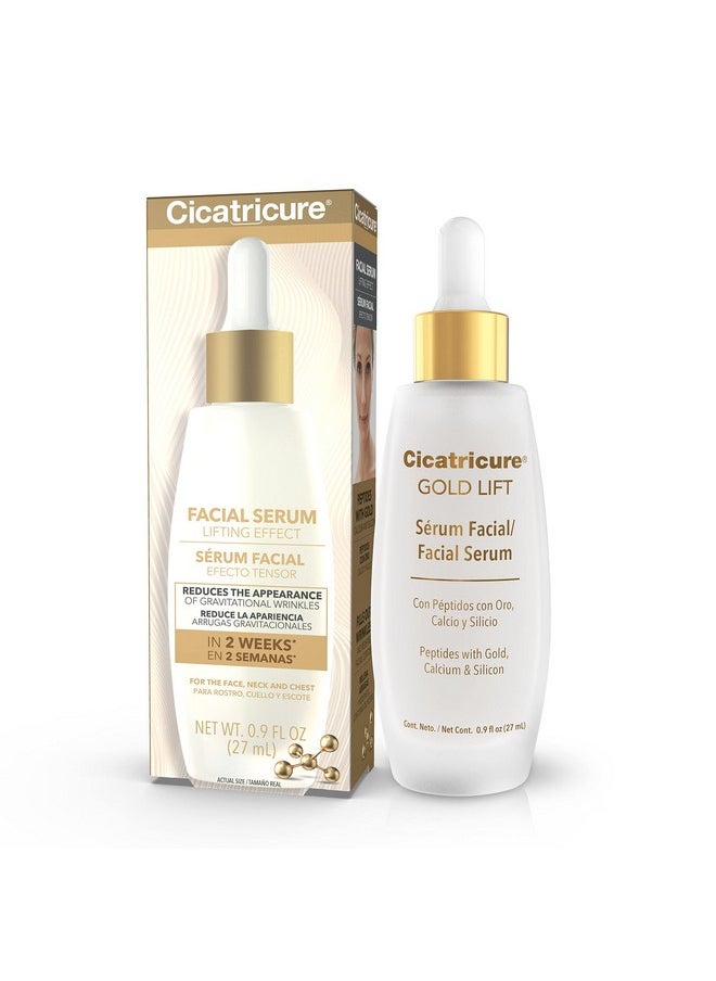 CICATRICURE Icatricure Gold Lift Facial Serum With Lifting Effect For Face Neck & Chest Anti Aging Skin Care Hydrating Firming & Tightening Smoothes Facial Lines 0.9 Oz  - Image 2