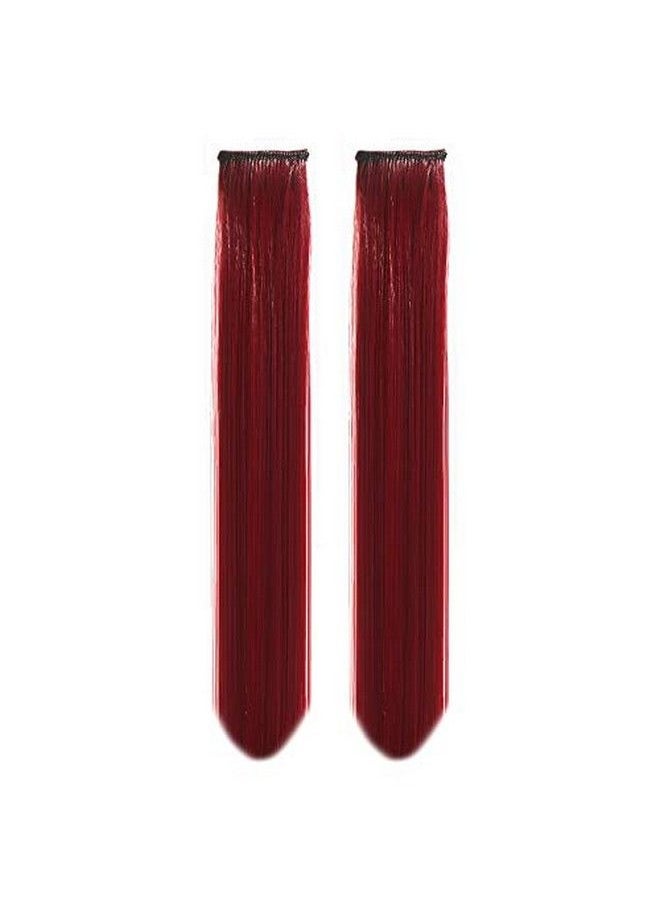 Paradise Hair Streak Colored Extension Highlighter For Women And Girls Maroon  - Image 2