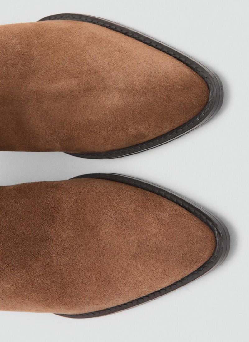 MANGO Heel leather boot - Image 5