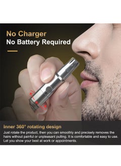 SYOSI Nose Hair Trimmer, Manual Nose Hair Trimmer, Professional Nose & Ear Hair Clipper, Stainless Steel Nose Hair Remover, Unisex, Battery-Free, Washable, Painless  - Image 3