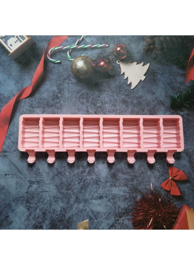 8 With Building Blocks 496 Ice Cream Silicone Mold Popsicle Ice Cream Mold Ice Cream Mold Making Summer Party Supplies-color:rice Powder - Image 1