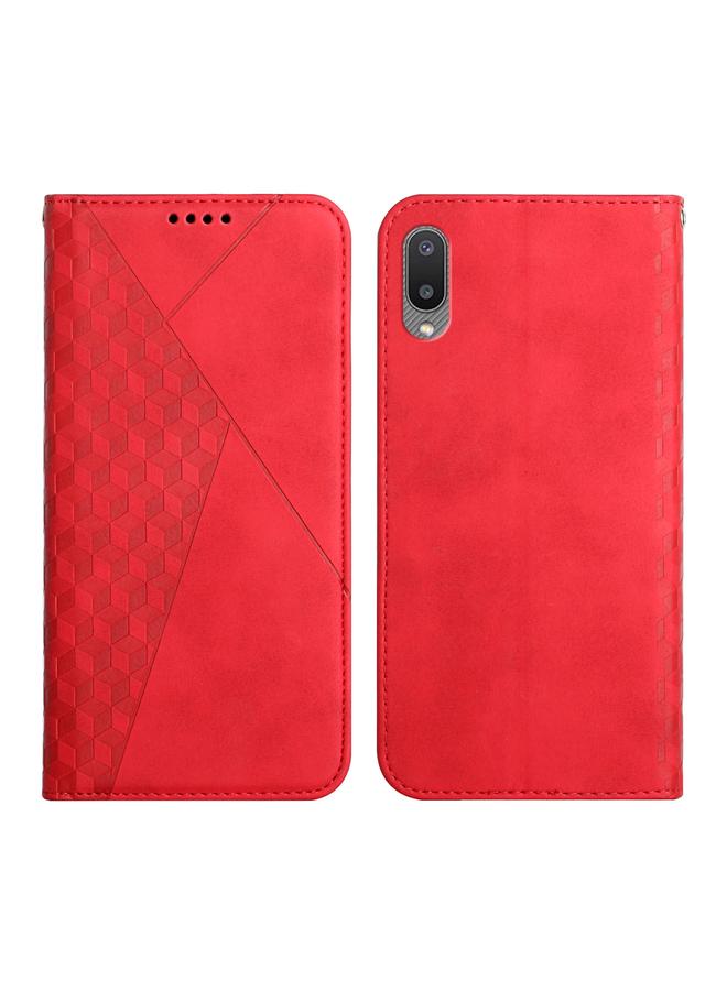 اس-توب جراب لهاتف Samsung Galaxy A02 / M02 بنمط ماسي مع ملمس جلدي مغناطيسي أفقي مع فتحات للبطاقات وحامل ومحفظة - Image 1