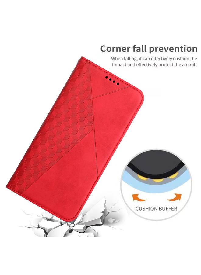 اس-توب جراب لهاتف Samsung Galaxy A02 / M02 بنمط ماسي مع ملمس جلدي مغناطيسي أفقي مع فتحات للبطاقات وحامل ومحفظة - Image 5