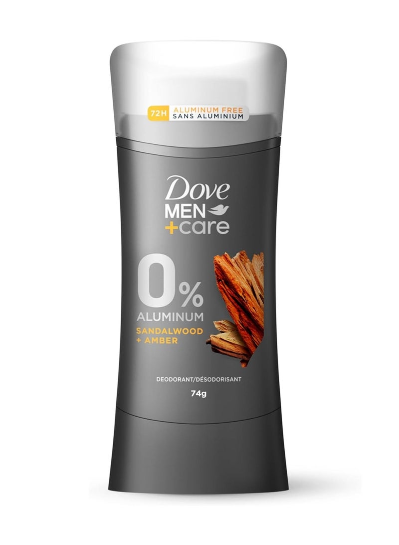 Dove ‎Dove Men+Care Antiperspirant Deodorant Stick, 72H protection, Sandalwood & Amber, 0% Aluminium, 74g - Image 1