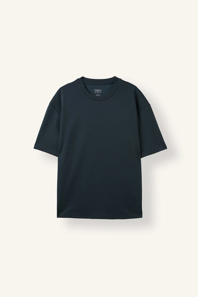 ديفاكتو Oversize Fit Basic Cotton Dropped Shoulder T-Shirt
