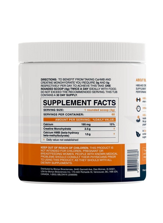 بلونيكس مكمل Hmb + Creatine - 3 جرام يوميًا من Hmb لتعزيز القوة والطاقة والتعافي، مثالي للرياضيين ذوي الكثافة العالية، إمداد لمدة 30 يومًا - Image 3